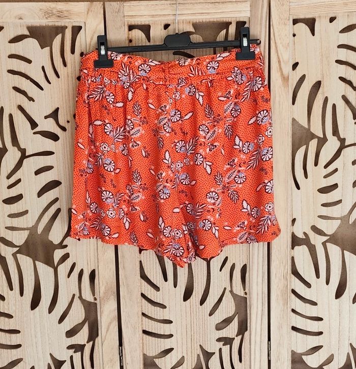 Short fluide et léger imprimé, ceinture Taille 44 LH - photo numéro 7