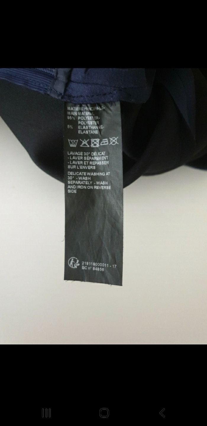 Pantalon effet velour marine - photo numéro 5