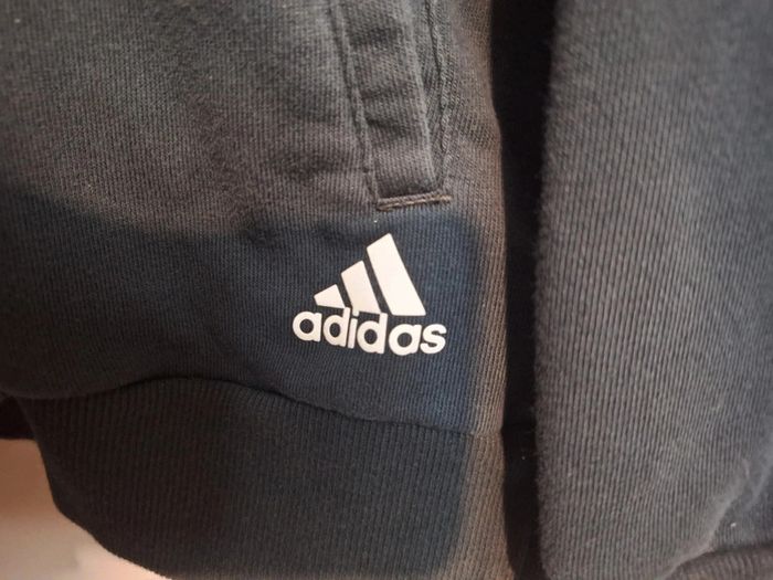Sweat à capuche zippé adidas noir vintage - taille L - photo numéro 5