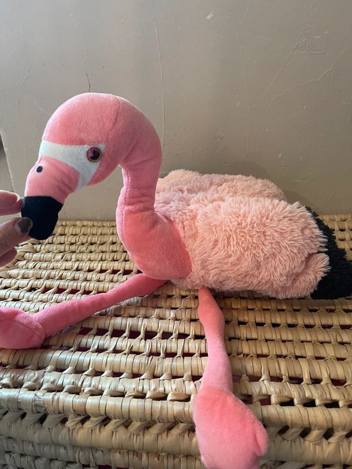 Grande peluche Flamand rose - photo numéro 4