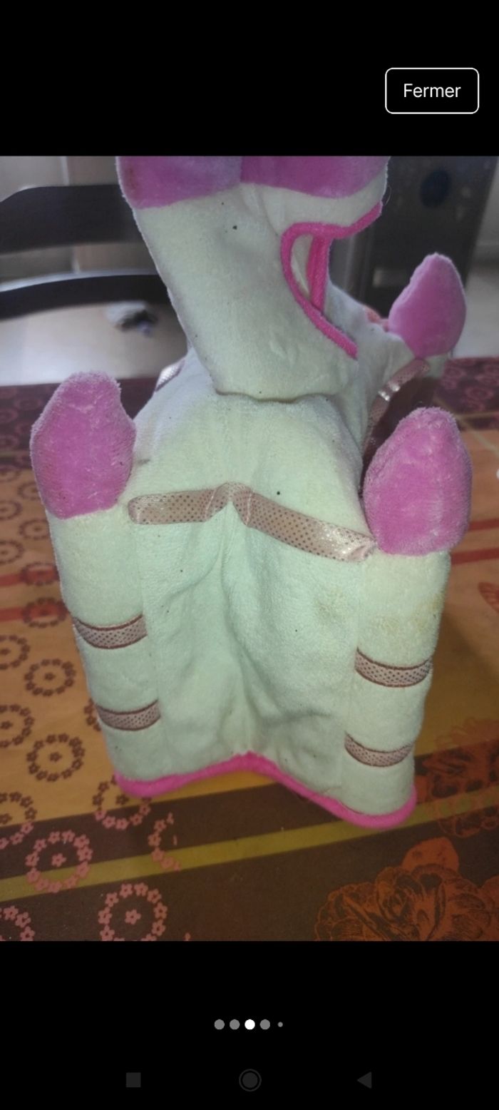 Château avec licorne tissu j41 - photo numéro 5