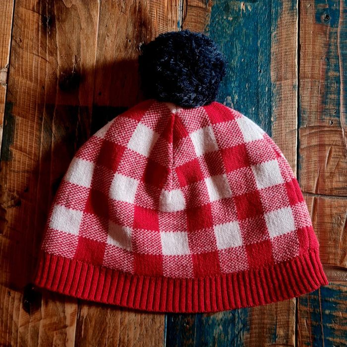 Bonnet en laine imprimé a carreaux - photo numéro 2