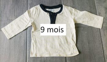 Lot n°162 T-shirt manches longues Tape à l'oeil 9 mois