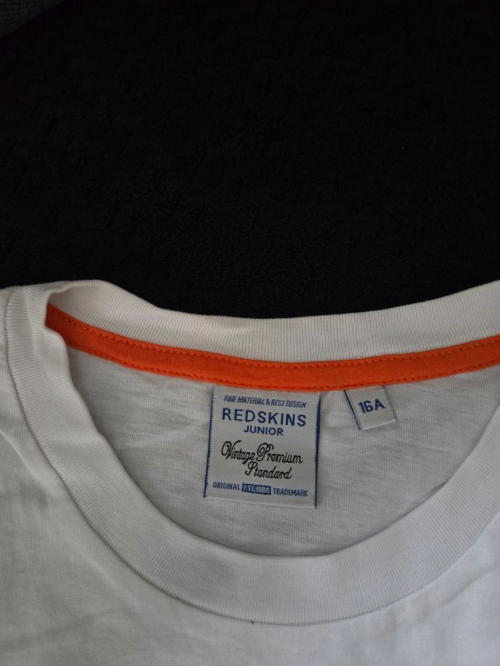 Tee shirt ado 16 ans  Redskins blanc neuf - photo numéro 3