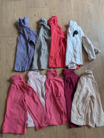 Lot tee shirt col roulés