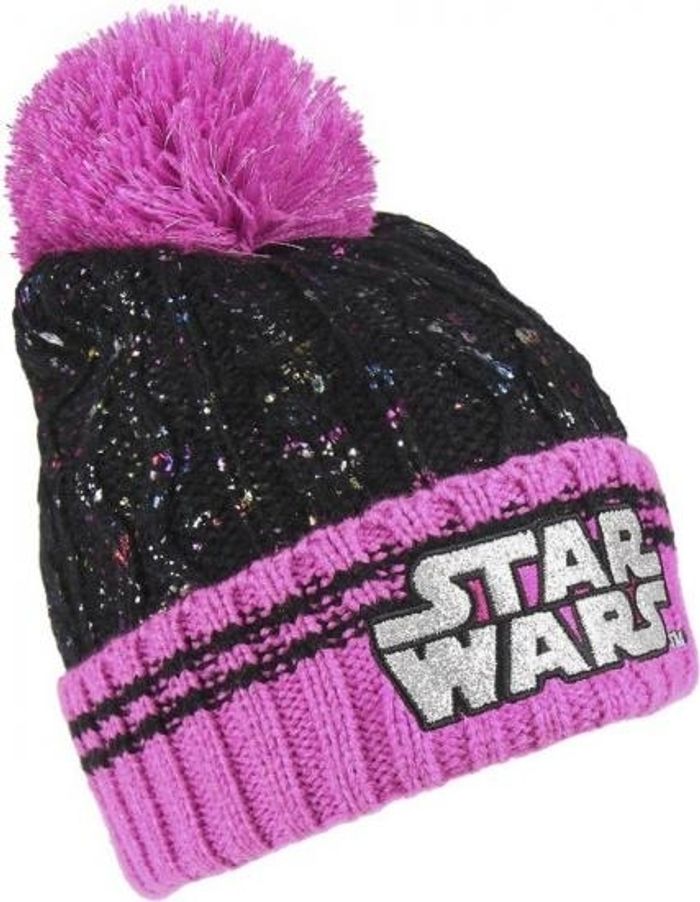 STAR WARS - Bonnet Pompon Black & Pink taille unique - photo numéro 5