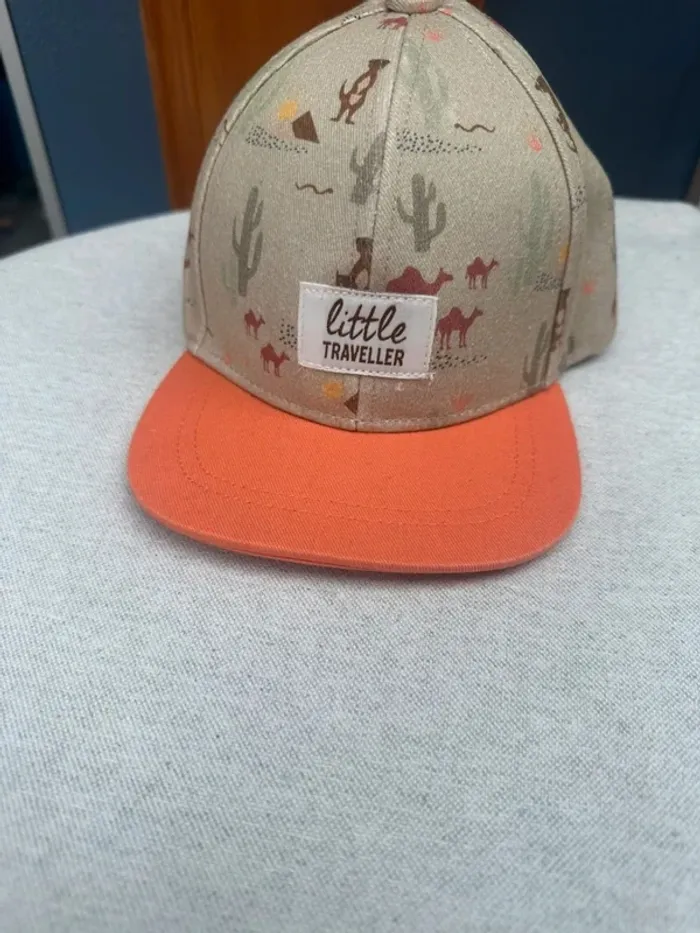 Casquette tape à l’œil orange et marron 9-18 mois - photo numéro 2