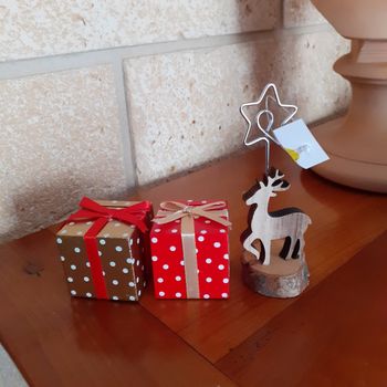 Déco table: 3 marques-places en bois