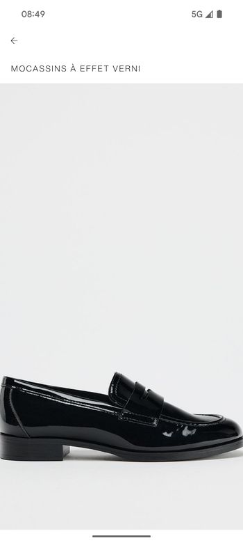 Mocassin vernis noir