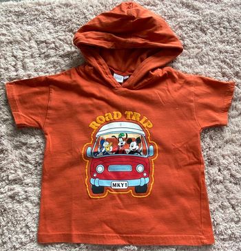 Tee-shirts manches courtes à capuche Mickey 24 mois