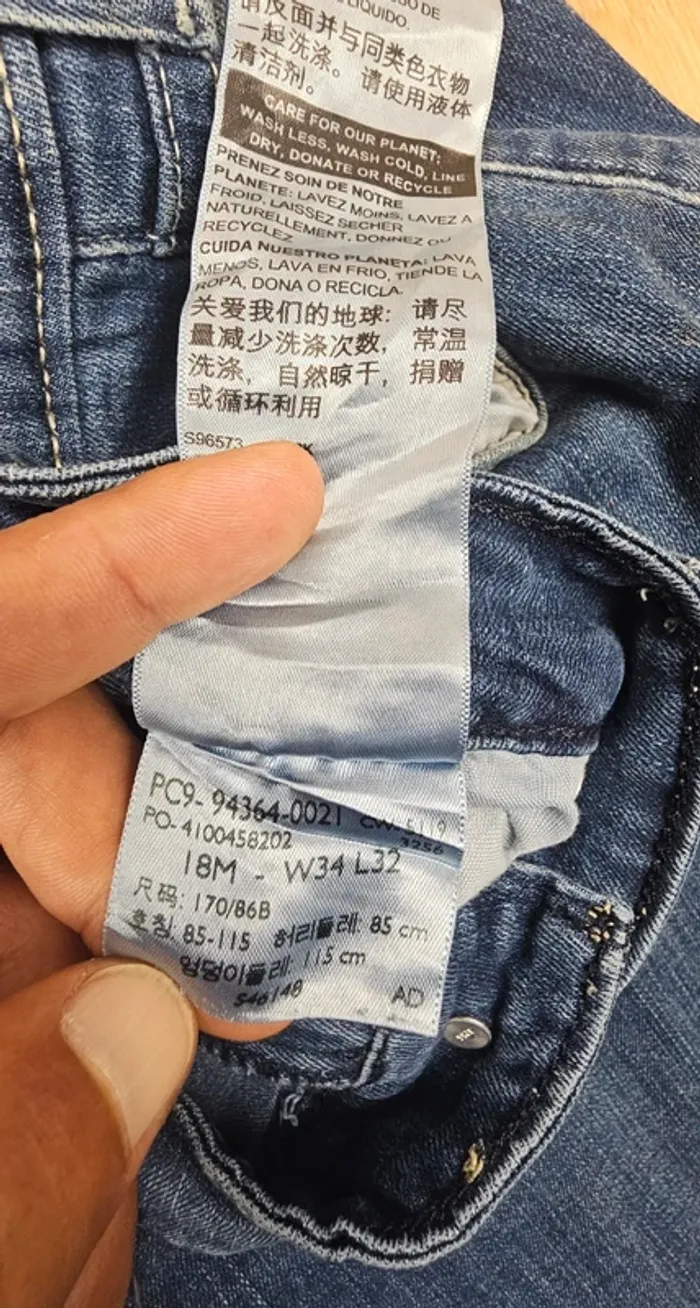 Levi's signature patte d'éléphant +patch bootcut T:44 W34 L32 - photo numéro 7