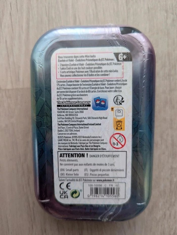 Sublime Pokémon Mini Tins Aquali EV8.5 Evolutions Prismatiques Scellée Neuve FR - photo numéro 2