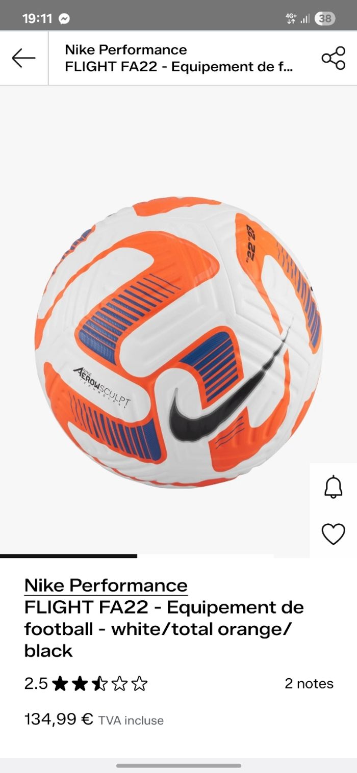 NIKE FLIGHT FA22 – Ballon de football NEUF – Prêt pour le terrain ! ⚽ - photo numéro 4