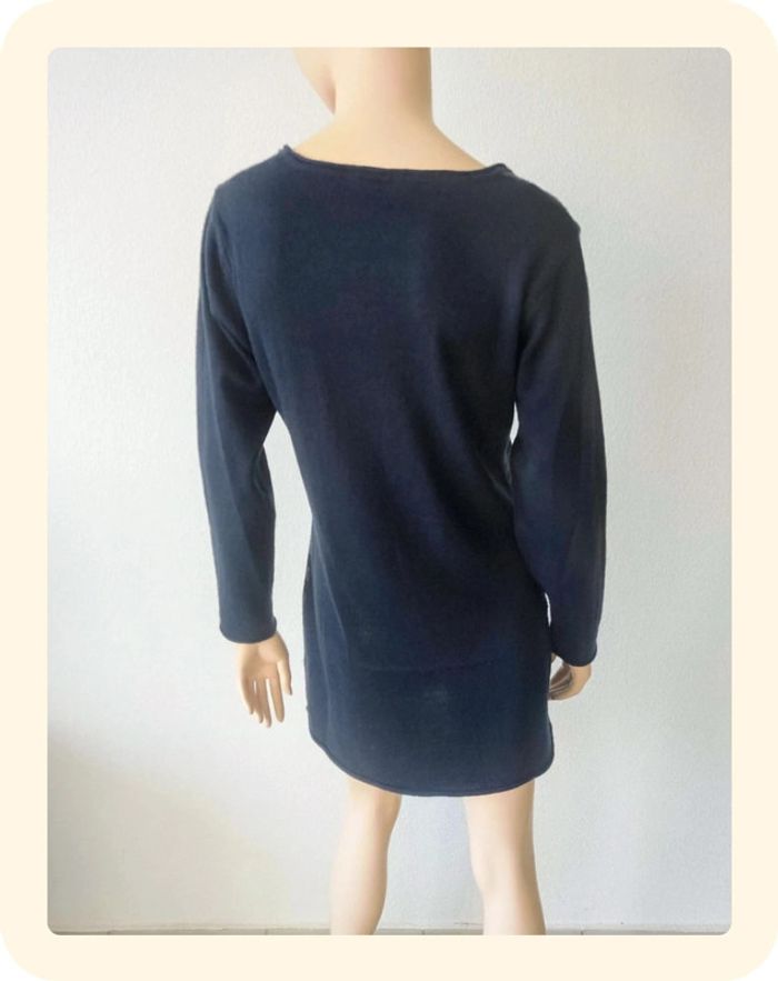 Tunique Zamba bleu et grise à motifs rayés Taille 38 - photo numéro 2