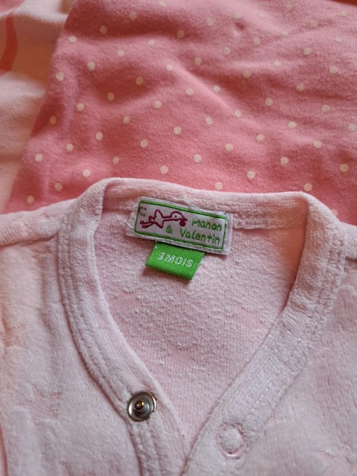 Lot de 5 pyjamas fille 3 mois - photo numéro 3