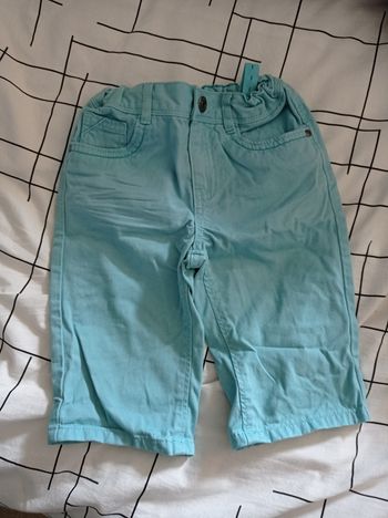 Short en jean turquoise