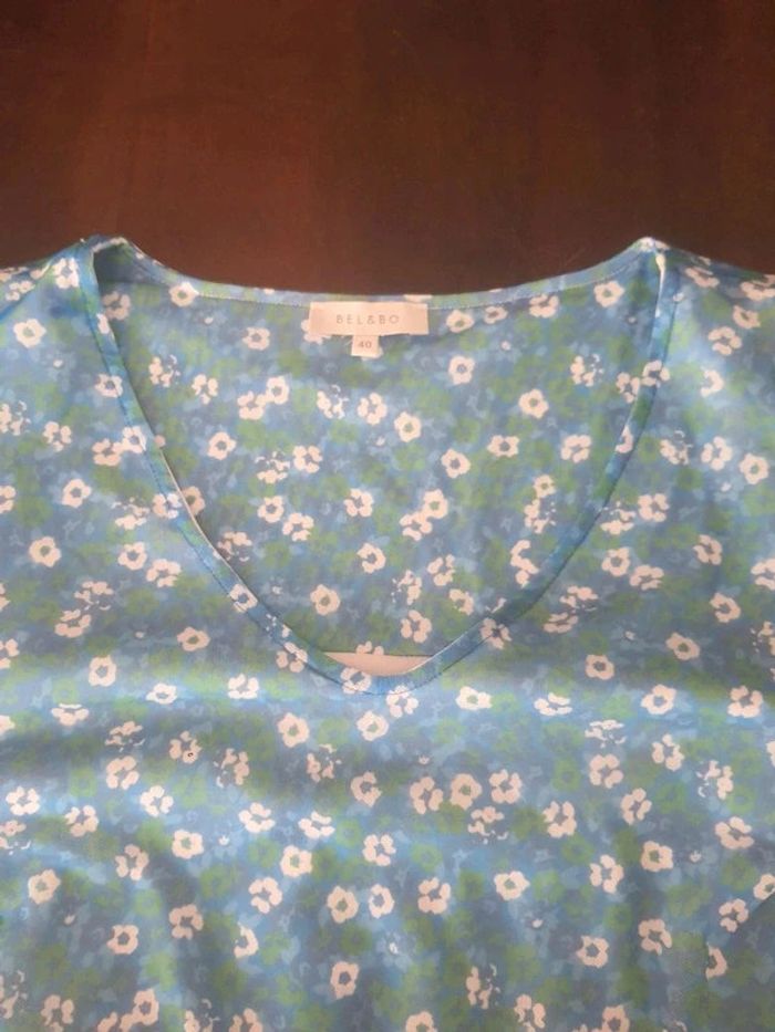 Robe Bel & Bo bleue flories taille 40 - photo numéro 16