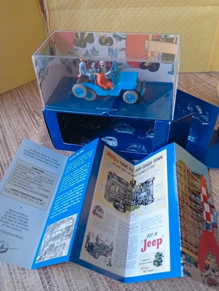 En voiture Tintin objectif Lune Hergé moulinsart 2001 - photo numéro 2