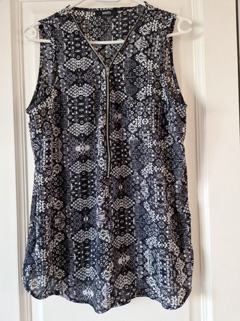 Tunique tee shirt taille 40 L gris noir mim