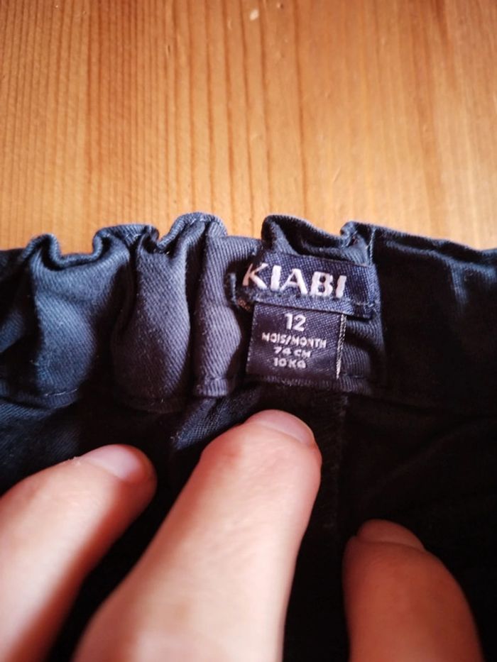 Pantalon bleu marine taille 1 an (12 mois) - photo numéro 2