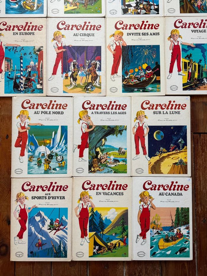BE - Lot de 14 livres Caroline bd Grands albums Hachette anciens vintage blanc - photo numéro 2
