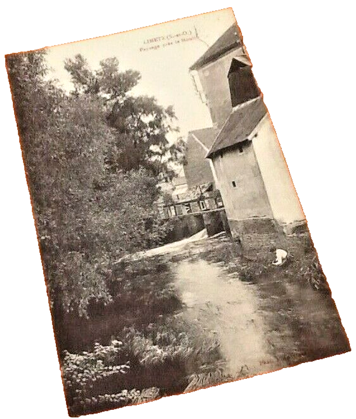 Carte postale ancienne Limetz (Yvelines) Paysage près le Moulin
