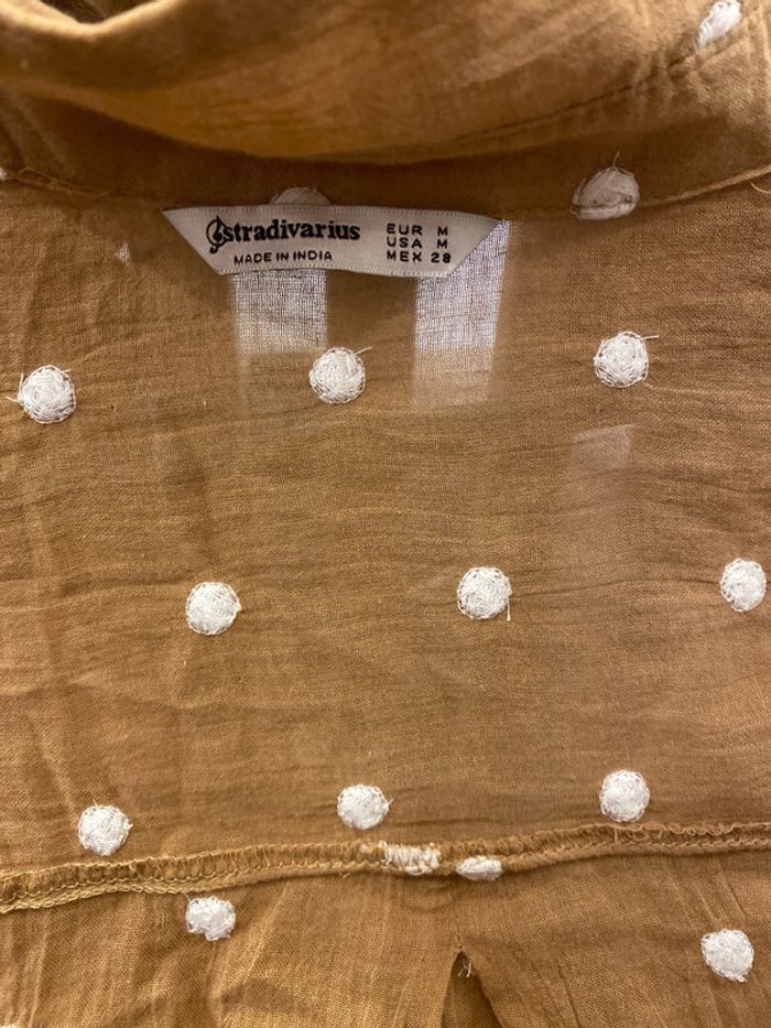 🟡 Chemise ample moutarde à pois Stradivarius – Taille M - photo numéro 9
