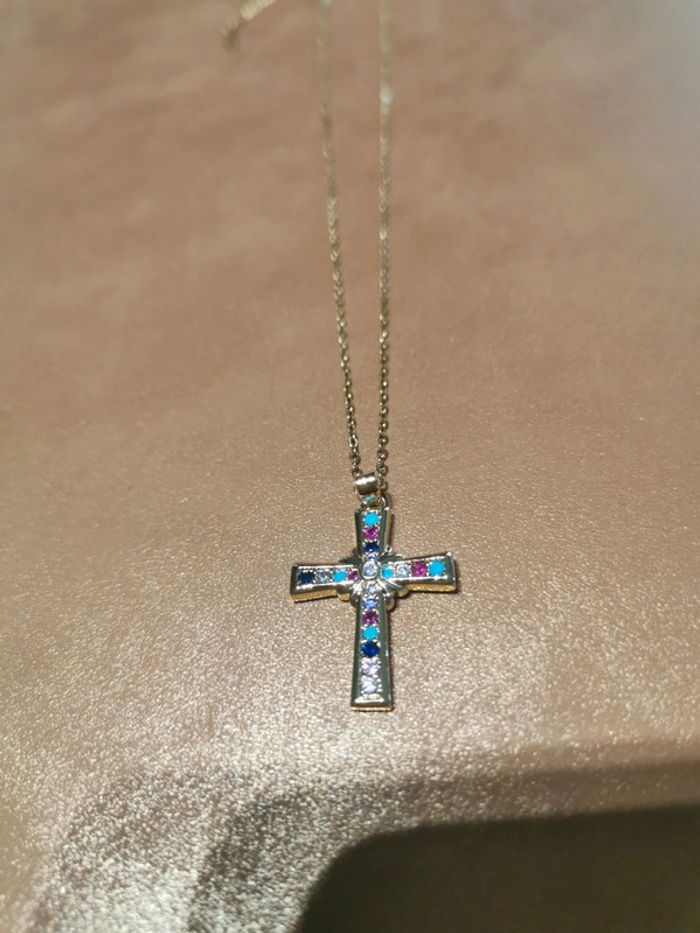 Collier et pendentif spirituel croix chrétienne - photo numéro 2