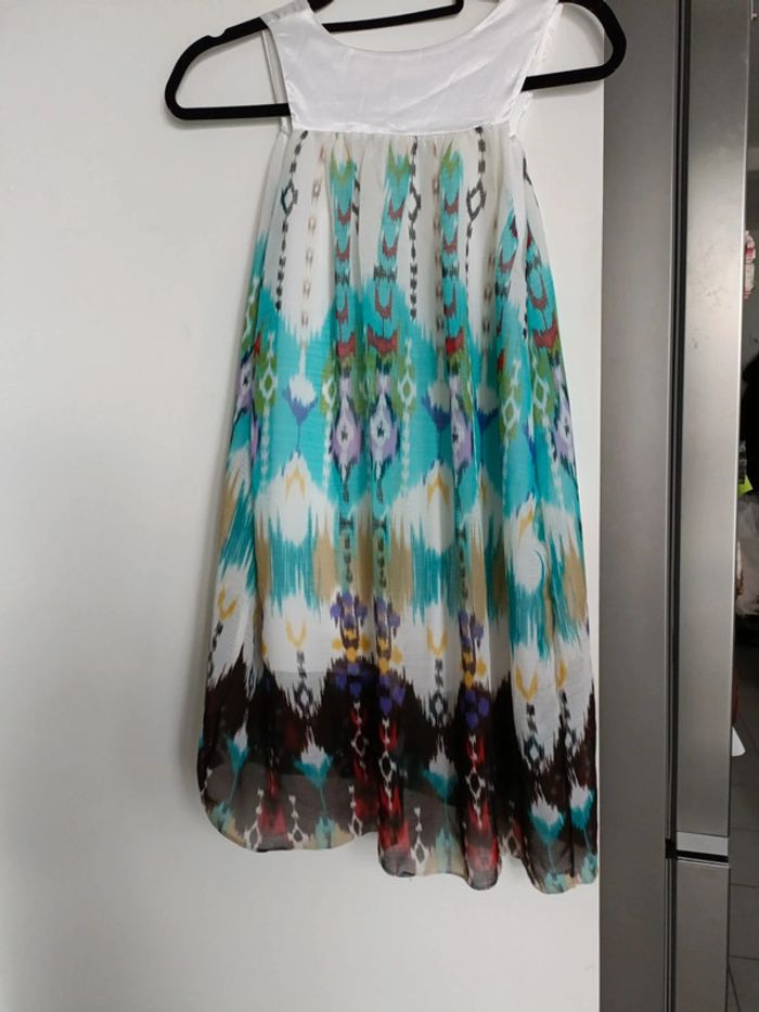 Robe/Tunique colorée Effet satiné et voilage Très bon état - photo numéro 5