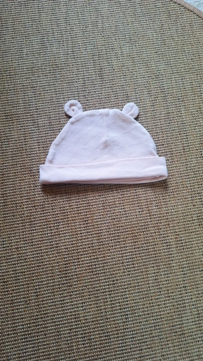 Bonnet en coton fille tête d'ours neuf