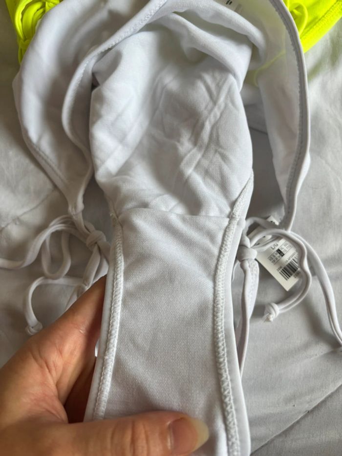 Lot 2 bas de maillots de bain bikini blanc jaune fluo Ardene taille L/40 neuf - photo numéro 11