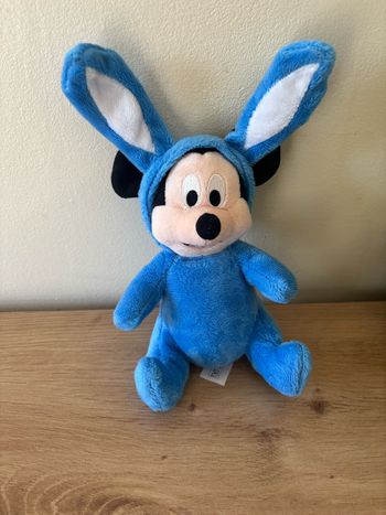 Doudou Mickey déguisé en lapin bleu Disney nicotoy