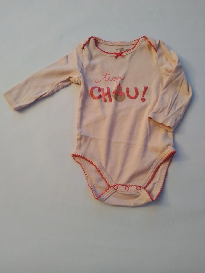 bodie body rose manches longues dpam fille 6 mois
