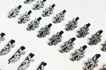 Lot de 40 petites pinces à cheveux avec strass