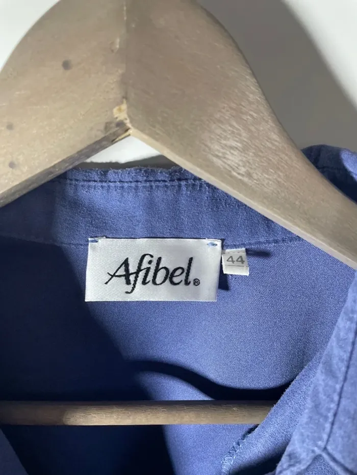 Veste chemise bleu femme taille 44 / afibel - photo numéro 4