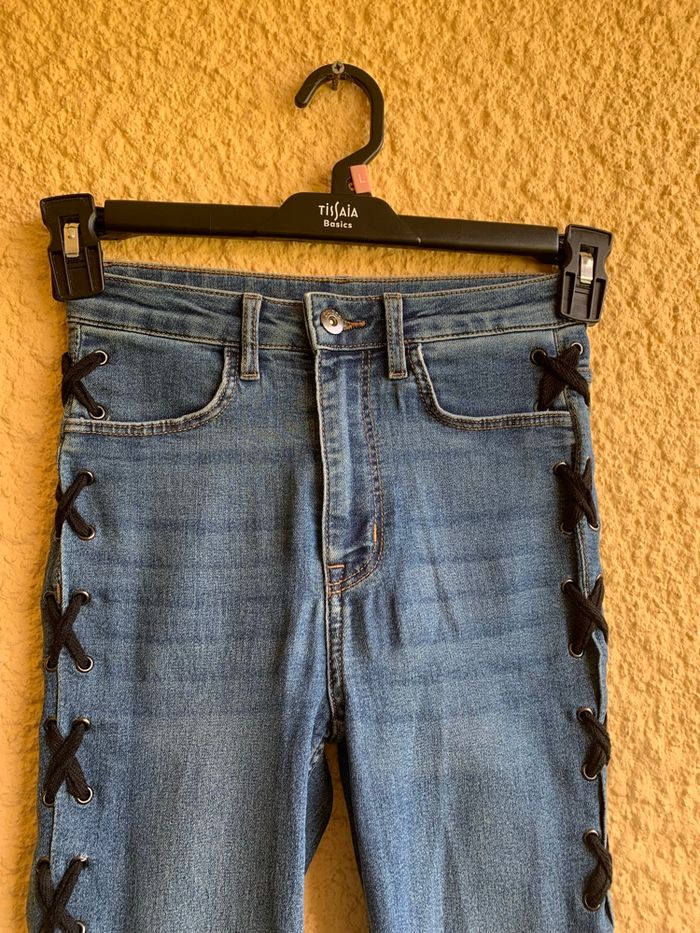 Jean slim à lacets Divided taille petit 34 - photo numéro 3