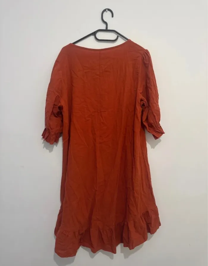 Robe terracotta – Taille unique – 95% coton 5% polyester – Confort & style - photo numéro 4