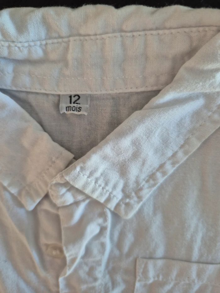 Chemise blanche 12 mois - photo numéro 2