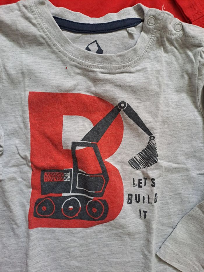 Lot de 4 t-shirts Lupilu 12-24M - TBE - photo numéro 3