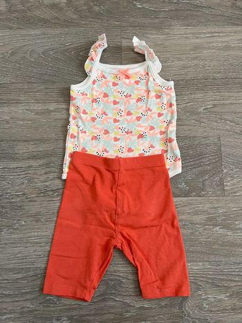 Ensemble body + legging court fille 12 mois