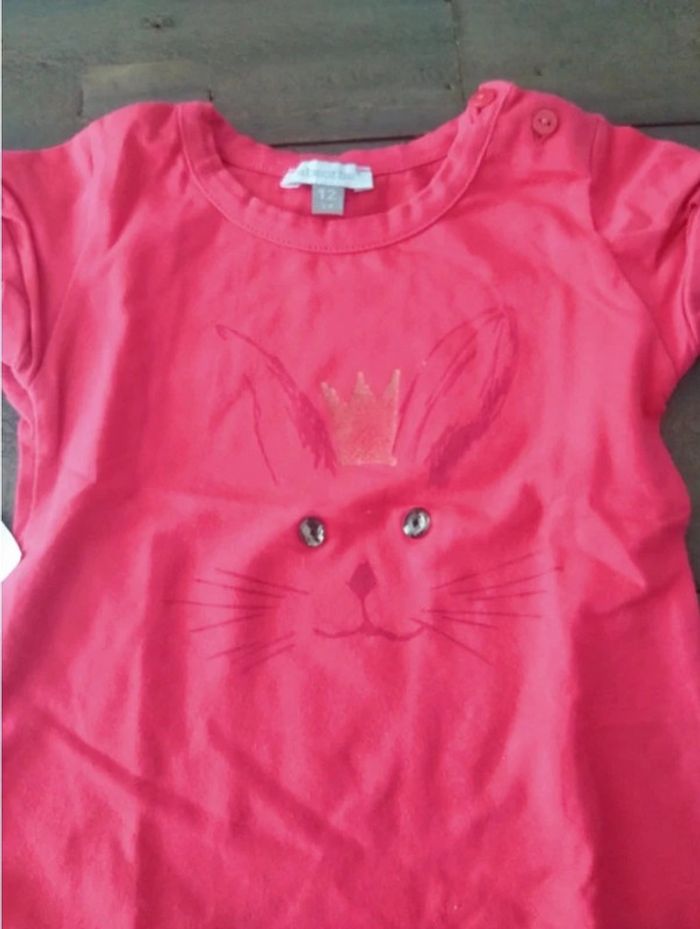 Ensemble bébé fille rose et bleu été 12 mois - photo numéro 4