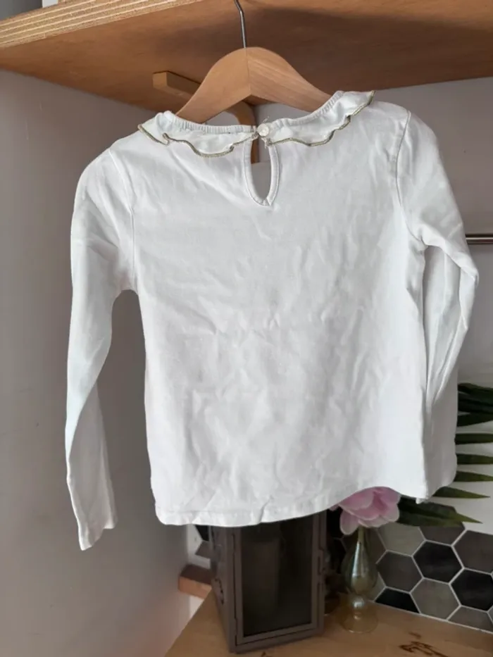 🤍 T-shirt avec col à manches longues• Okaïdi • 5 ans - photo numéro 7