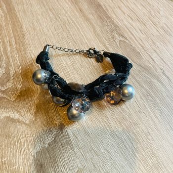 Bracelet | noir & argenté 🌿