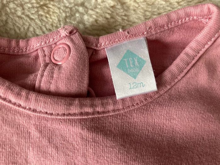 Tee shirt manches longues tex 12 mois cœur - photo numéro 3