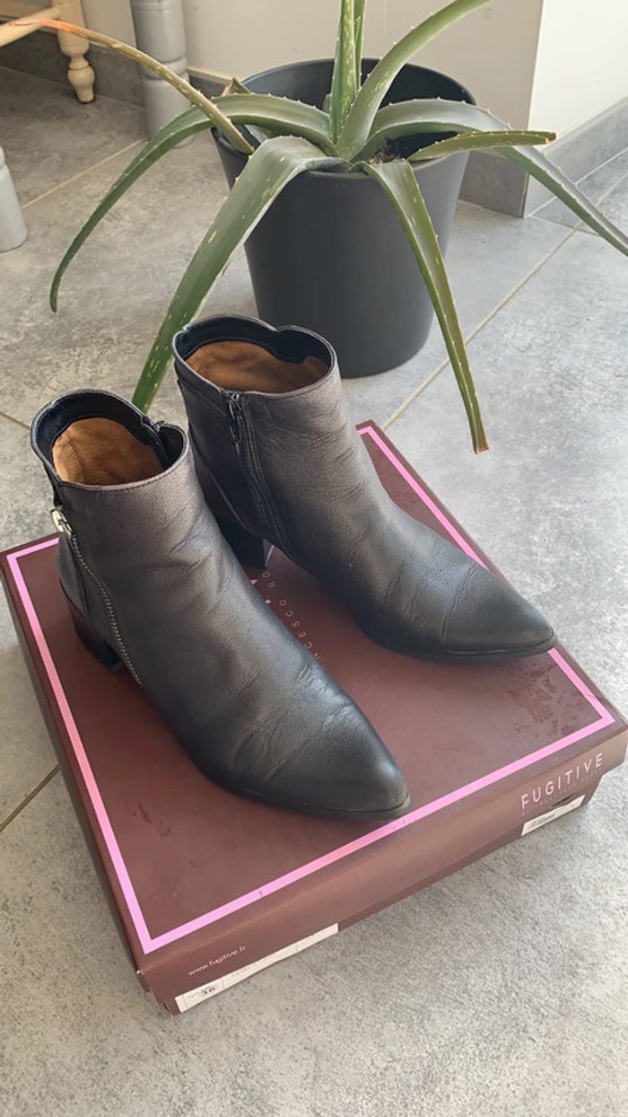 Bottine Fugitive noire cuir