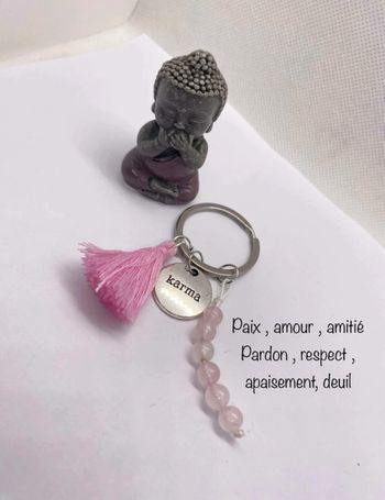 Porte clefs « karma et amour «  lithothérapie