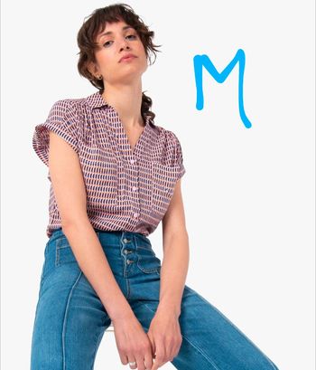 chemise blouse imprimee manches courtes dressing