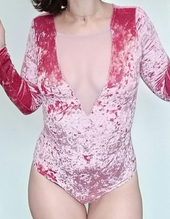 Body hiver velours et voile taille XS