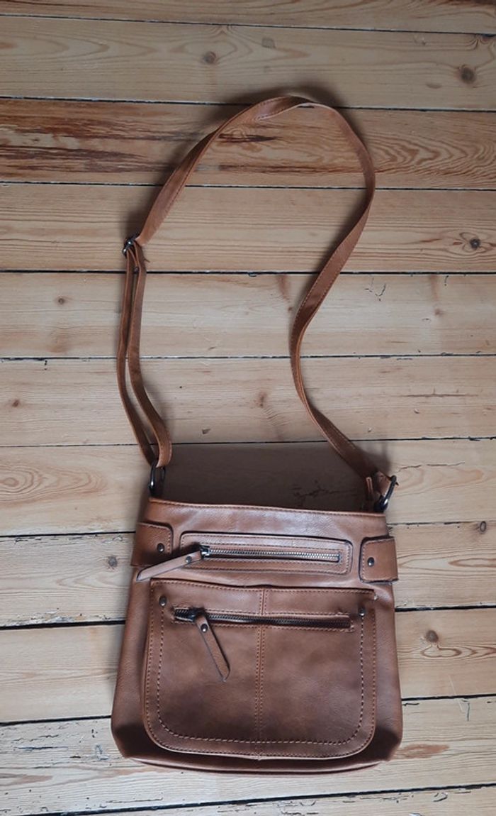 Sac bandoulière cuir marron