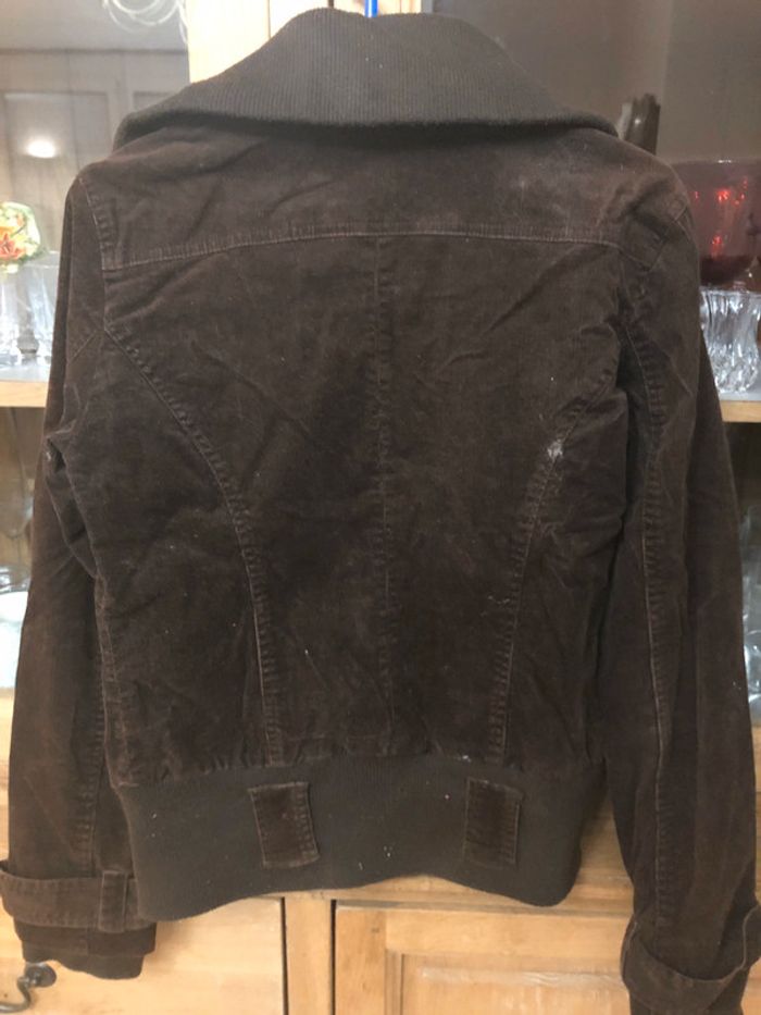 Veste/manteau velours marron Promod - photo numéro 4